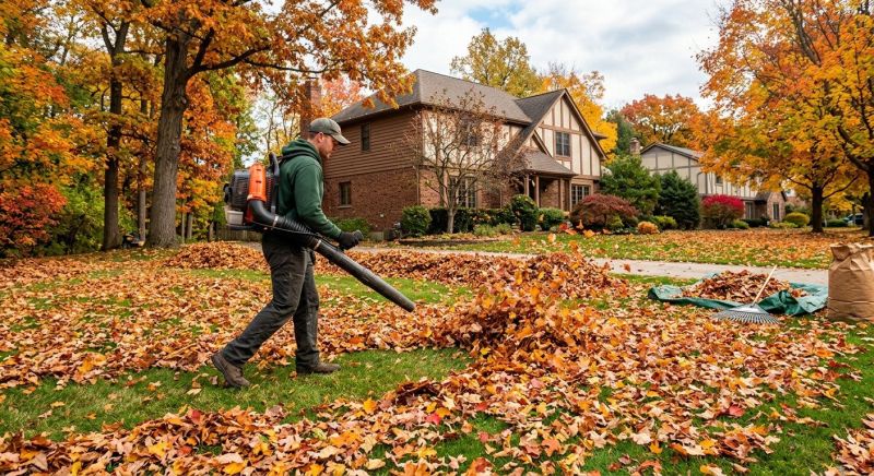 Commercial Fall Lawn Cleanup