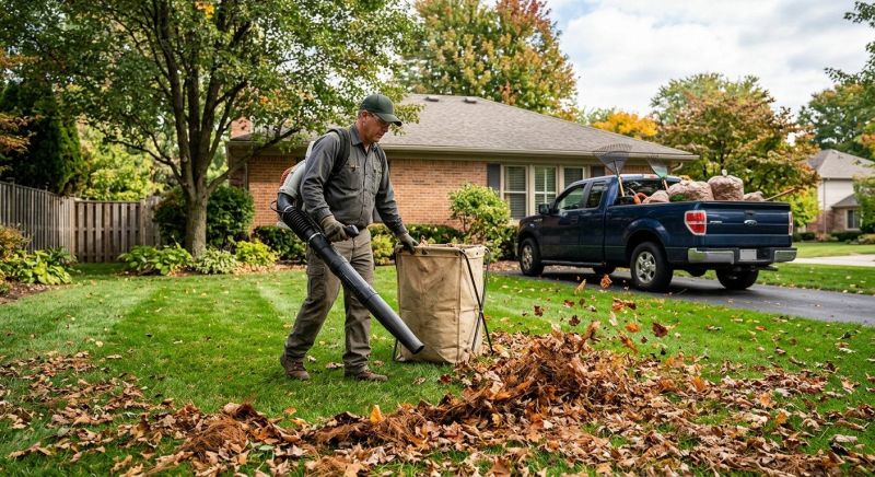 Commercial Fall Lawn Cleanup