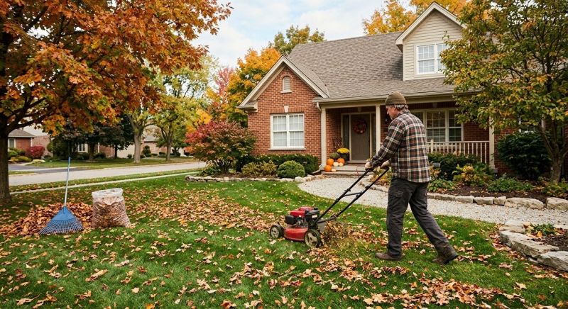 Commercial Fall Lawn Cleanup