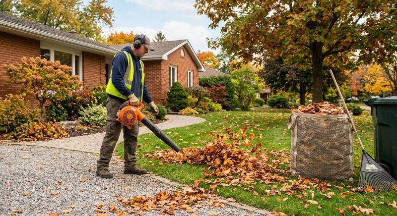 Commercial Fall Lawn Cleanup